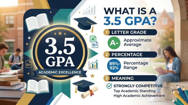3.5 GPA equals B+ letter grade and 87 to 90 percent on the 4.0 scale